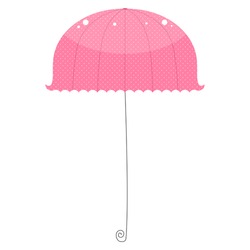 Cute Pink Vintage Umbrella.