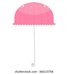 Cute pink vintage umbrella.