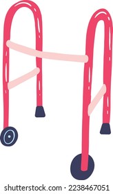 A cute pink walker illustration