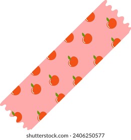 cintas de washi rosa lindo patrón de fruta de cerezo
