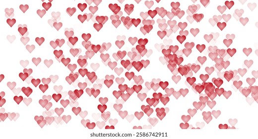 Cute pink watercolor hearts seamless pattern. Perfect for scrapbooking, gift wrapping, wedding and Valentines day decorations.