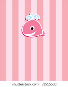 cute pink whale