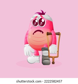 Cute pinkmonster recovery from injury. Perfect for kids, small business or e-Commerce, merchandise and sticker, banner promotion, blog or vlog channel
