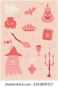 cute pinky set of halloween attributes