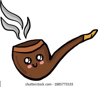 Cute pipe ,illustration,vector on white background
