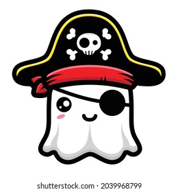 cute pirate ghost character design