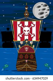 Cute Pirate and Ship