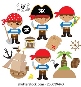 Cute pirate vector illustration