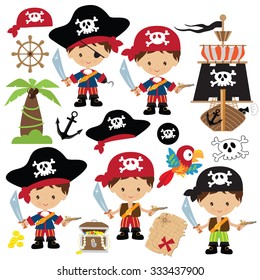 Cute Pirate Vector Illustration