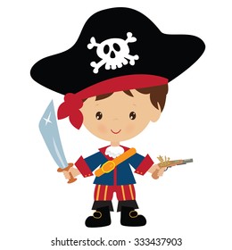 Cute pirate vector illustration