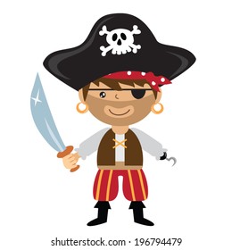 Cute pirates vector illustration