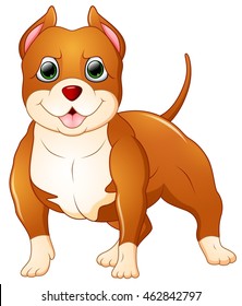 Cute Pitbull Cartoon Standing