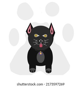 Cute Pitbull puppy new vector