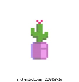 Cute Pixel Cactus Stock Vector (Royalty Free) 1132859726 | Shutterstock