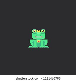 Cute pixel frog