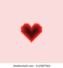 Cute pixel heart illusion