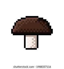 Cute pixel mushrooms. Vector illustration.