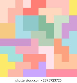 Cute pixel retro background. Pastel colors