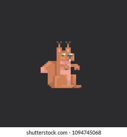Cute pixel squirrel