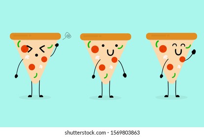 Cute pizza illustration for games and many more.