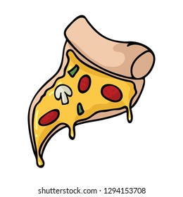 Cute Pizza Slice Cartoon Vector Illustration Stock Vector (Royalty Free ...