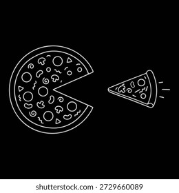 Nette Pizza Slice Paar T-Shirt Vektor Design für Lebensmittel Lover Outfit