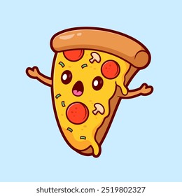 Cute Pizza Surprised Cartoon Vector Icon Illustration. People
Food Icon Concept Isolated Premium Vector. Flat Cartoon
Style
