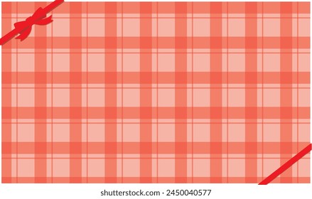 Cute plaid background illustration material