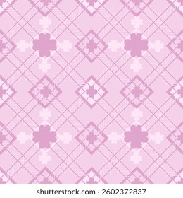 Cute plaid soft pink background