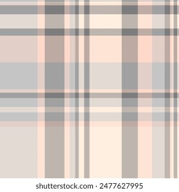 Cute plaid texture fabric, painting seamless vector check. Ragged textile pattern background tartan in light and grey color.