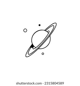 cute planet doodle illustration vector