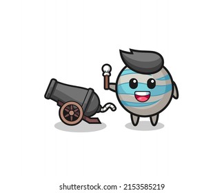 cute planet shoot using cannon , cute design