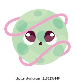 cute planet space isolated icon