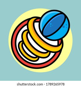 Cute Planet Space Vector Illustration. Flat Cartoon Style Suitable for Web Landing Page, Logo, Icon, Symbol, T-shirt, Banner, Flyer, Sticker, Wallpaper, Card, Background