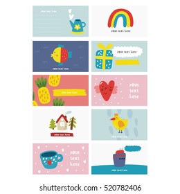 Cute planner, cards and notebook design