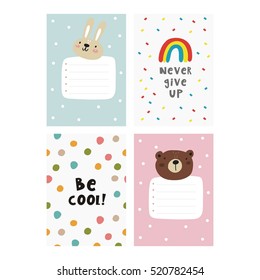 Cute planner, cards and notebook design