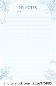 Cute planner pages template design