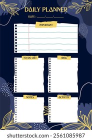 Cute planner pages template design