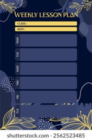 Cute planner pages template design