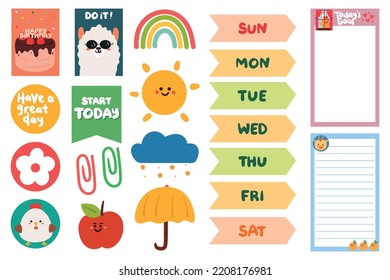 cute planner sticker for journal, diary, scrapbook