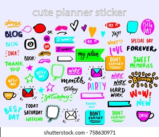 cute planner sticker. schedule sticker set 