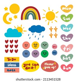 Cute Planner Sticker For Student, Diary