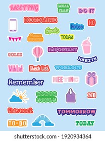 Cute planner stickers, Colorful planner stickers. 