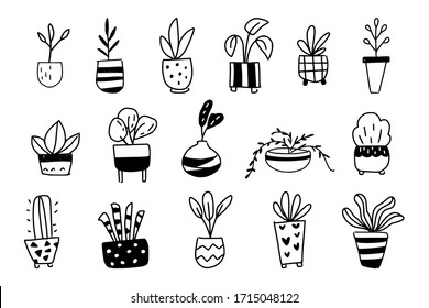 Cute Plant Doodle Hand Drawing Design Stock Vector (Royalty Free ...