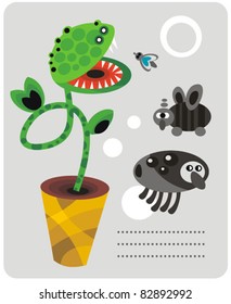 Cute plant monsters and insects.