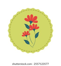 Cute Plant Postage Stamp Vector Illustration - 13