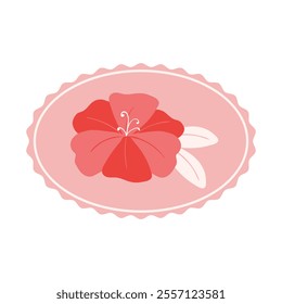 Cute Plant Postage Stamp Vector Illustration - 05