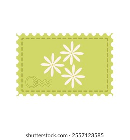 Cute Plant Postage Stamp Vector Illustration - 19