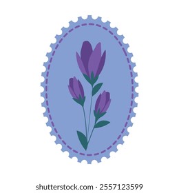 Cute Plant Postage Stamp Vector Illustration - 16