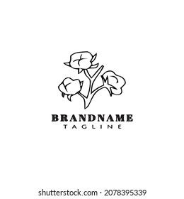 cute plants with leaves logo icon design template modern vector illustration